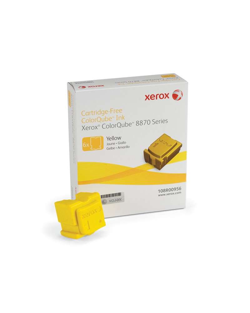 XEROX COLORQUBE 8870 YELLOW SOLID INK (6pk, 17.3k) (108R00956) (XER108R00956)