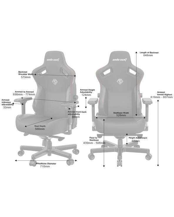 ANDA SEAT Gaming Chair KAISER-3 XL Black