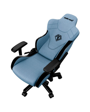 Anda Seat Gaming Chair T-PRO II Light Blue-Black Fabric with Alcantara Stripes