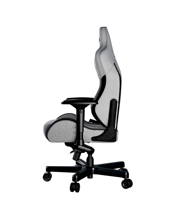 Anda Seat Gaming Chair T-PRO II Light Grey - Black Fabric with Alcantara Stripes