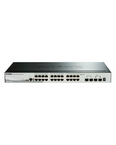 D-LINK Switch DGS-1510-28P, 24-Port 10/100/1000 Mbps POE, 4-port SFP