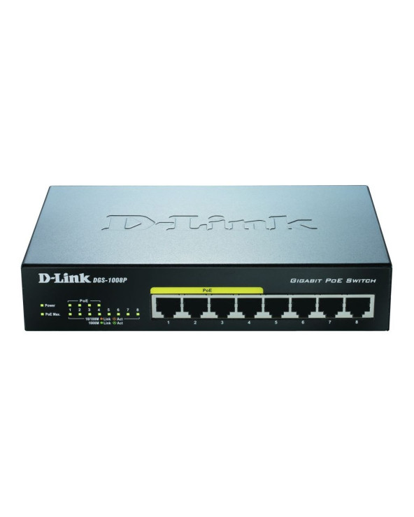 D-LINK SWITCH DGS-1008P 8-port 10/100/1000Mbps 4 PoE Ports