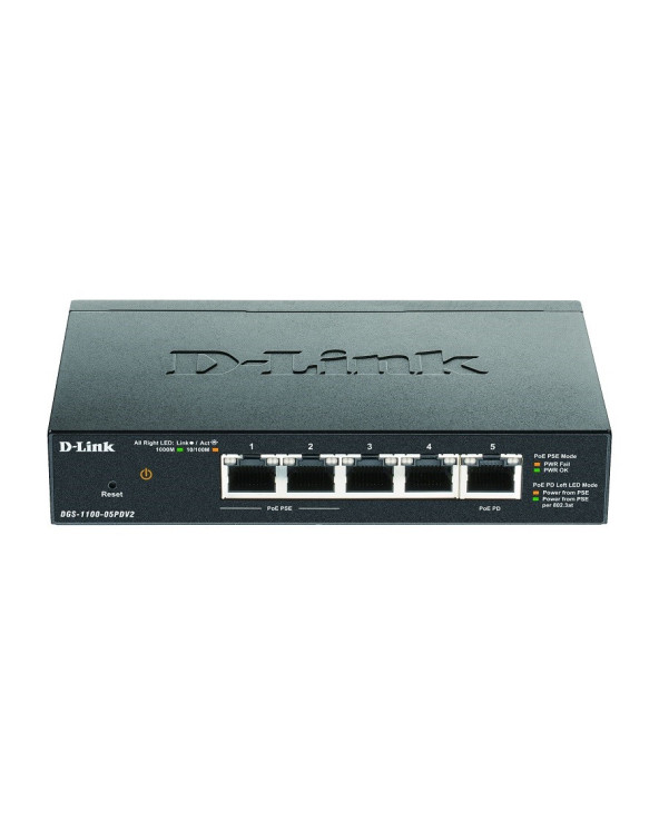 D-LINK DGS-1100-05PDV2 SMART 5 PORT , 2 x POE PORTS