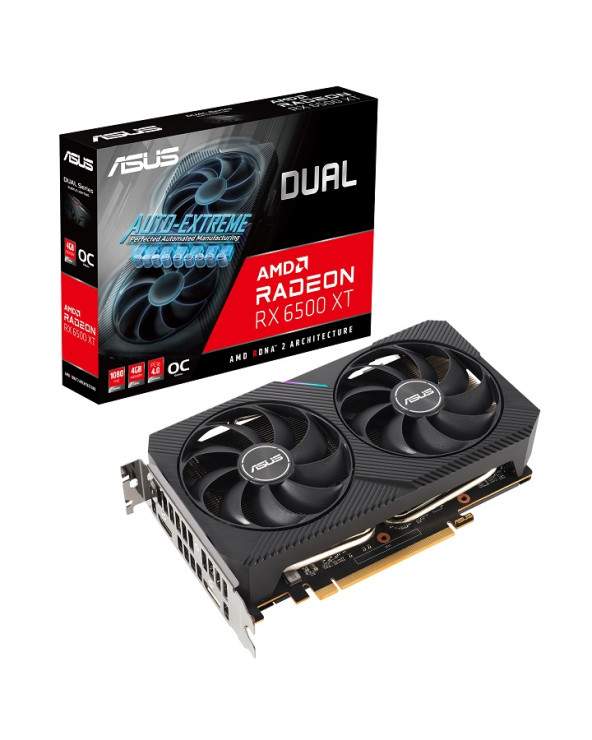 ASUS VGA DUAL-RX6500XT-O4G, 4GB GDDR6