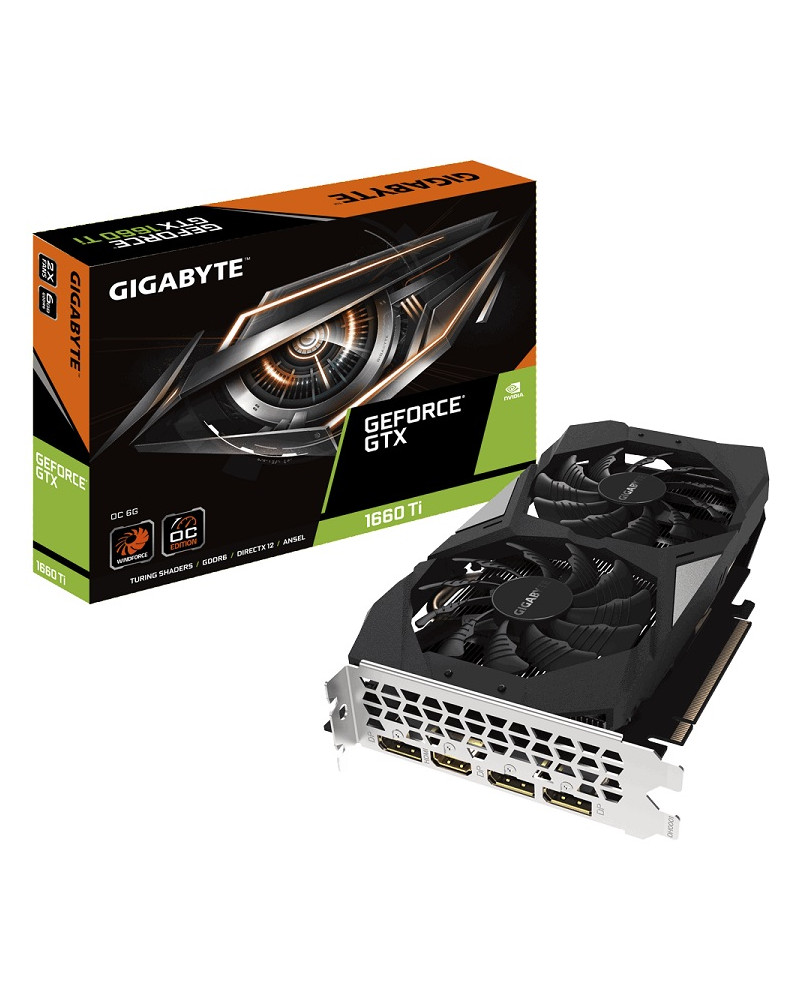 GIGABYTE VGA GTX 1660Ti, GV-N166TOC-6GD, 6144MB, GDDR6