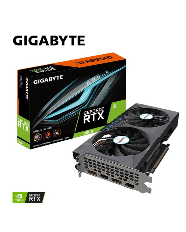 GIGABYTE VGA GV-N3060EAGLE OC-12GD 2.0 , 12GB, GDDR6