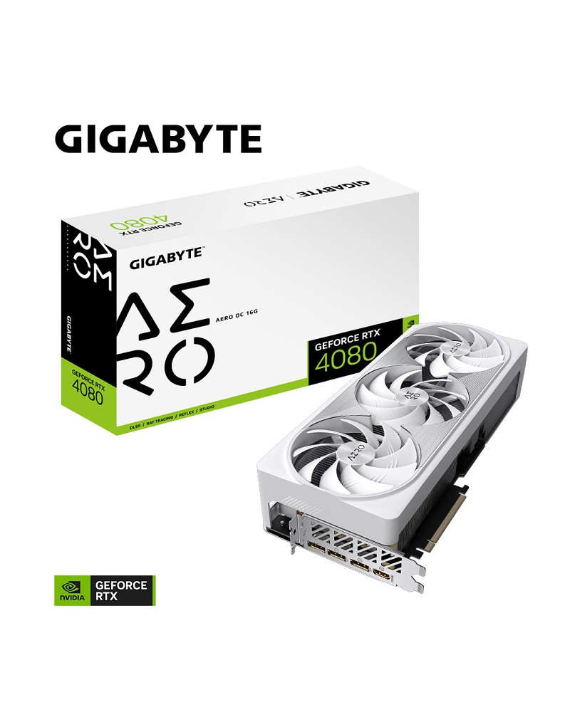 GIGABYTE VGA GV-N4080AERO OC-16GD, 16GB, GDDR6X