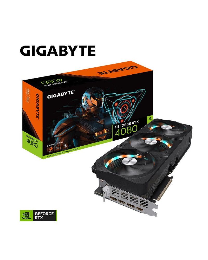 GIGABYTE VGA GV-N4080GAMING OC-16GD, 16GB, GDDR6X