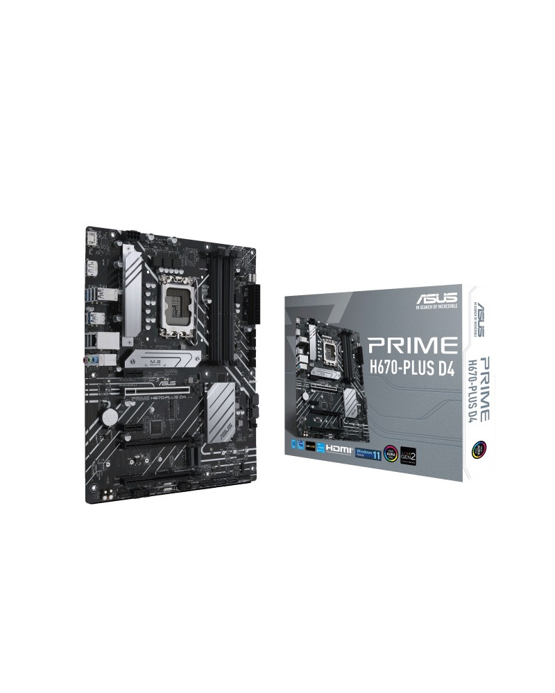 ASUS MOTHERBOARD PRIME H670-PLUS D4, 1700, DDR4, ATX