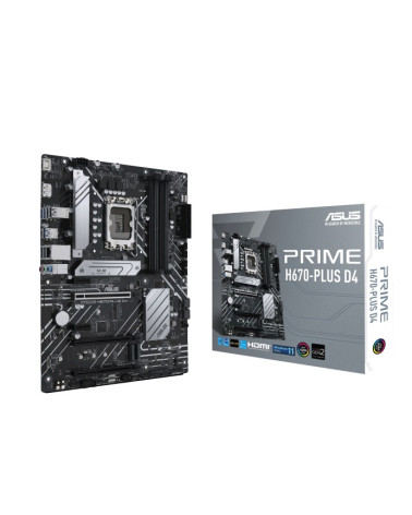 ASUS MOTHERBOARD PRIME H670-PLUS D4, 1700, DDR4, ATX