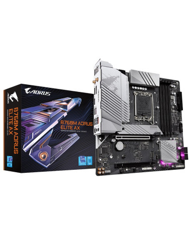 GIGABYTE MOTHERBOARD B760M AORUS ELITE AX , 1700, DDR5, MATX