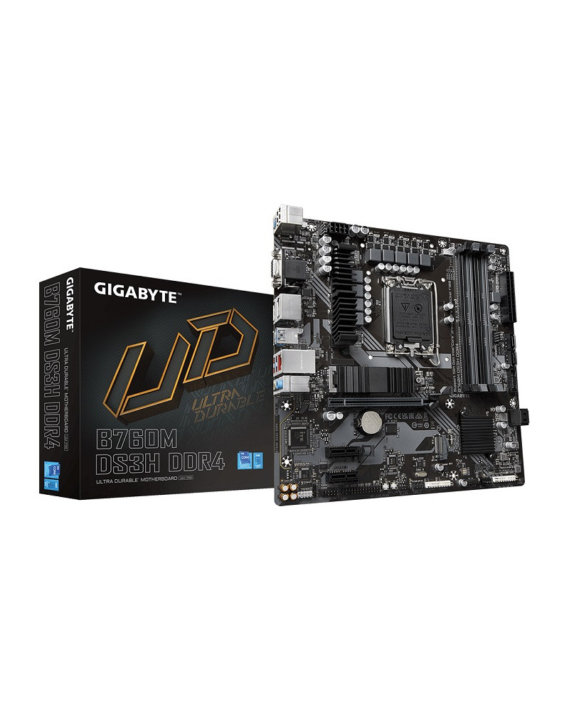 GIGABYTE MOTHERBOARD B760M DS3H DDR4 , 1700, MATX