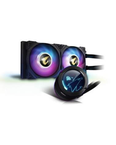 GIGABYTE CPU Cooler AORUS WATERFORCE X 240 Liquid Cooler ARGB LCD 2x 120mm