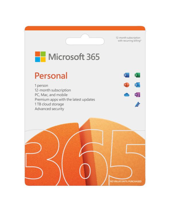 MICROSOFT 365 Personal English EuroZone Subscr 1YR Medialess P8