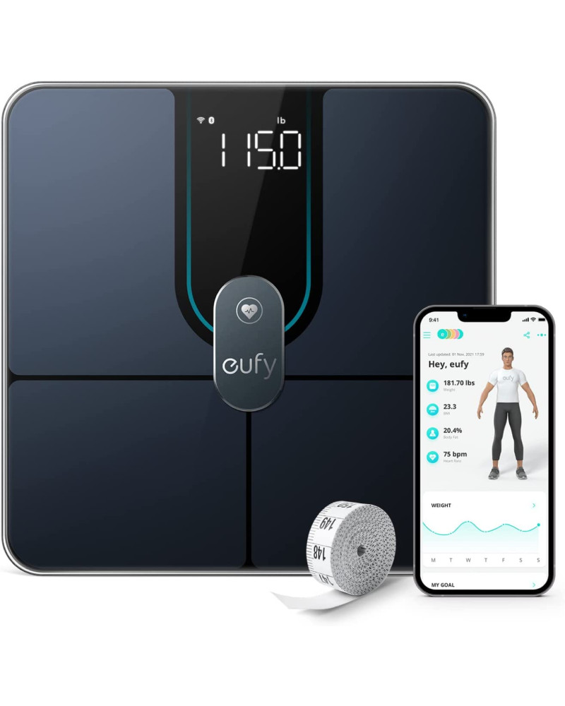 ANKER Eufy Smart Scale P2 PRO Wi-Fi Bluetooth Heart Rate Black