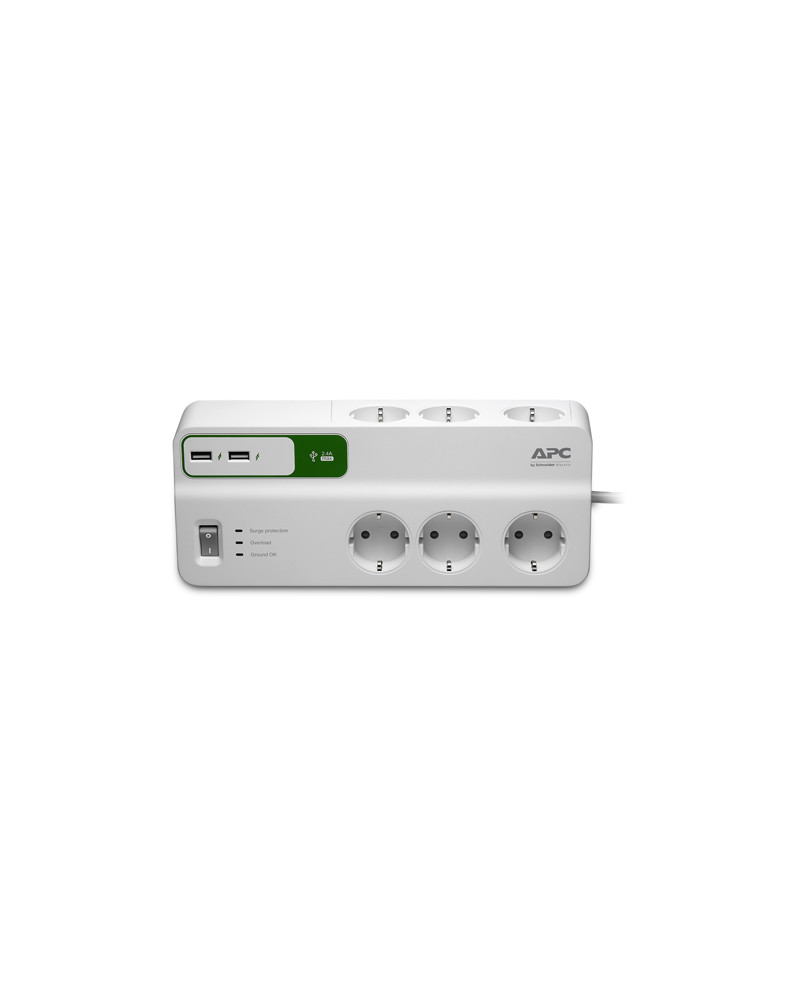 APC Essential SurgeArrest PM6U-GR 6Οutlet with USB Charger