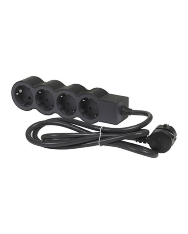 Legrand SurgeArrest 4 Outlets 1.5m Cable  Black/Grey