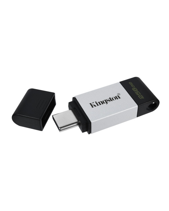 KINGSTON USB Stick Data Traveler DT80/256GB, USB 3.2 Type-C, Silver/Black