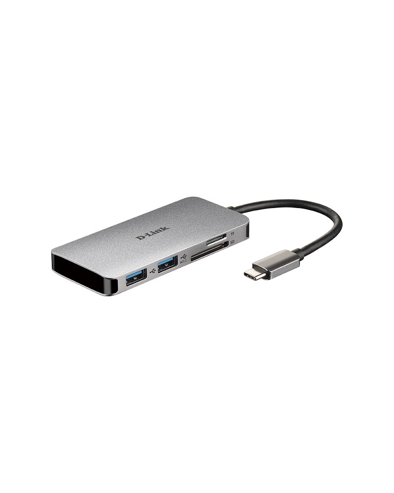 D-LINK DUB-M610 6-IN-1 USB-C HUB HDMI,READER, PD