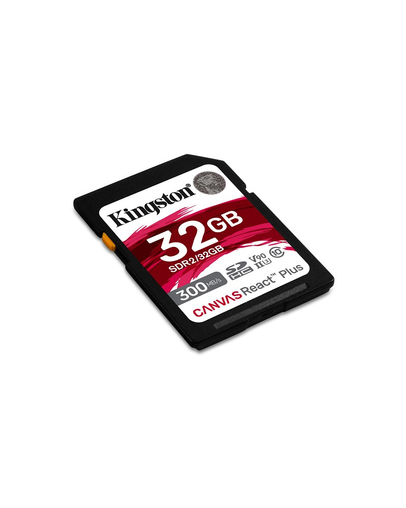 KINGSTON Memory Card Secure Digital Canvas React Plus SDR2/32GB, Class 10, UHS-II, U3, V90