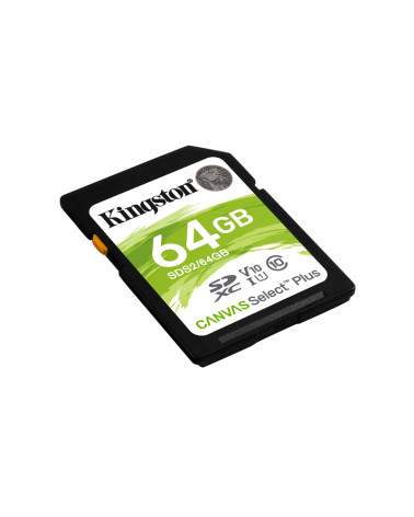 KINGSTON Memory Card Secure Digital Canvas Select Plus SDS2/64GB, Class 10