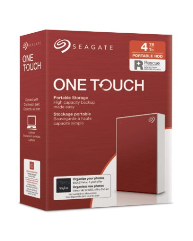 SEAGATE  HDD EXT. OneTouch HDD 4TB, STKC4000403, USB3.0, 2.5'', RED