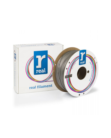 REAL PLA Recycled 3D Printer Filament - Silver - spool of 1Kg - 1.75mm (REFPLARSILVER1000MM175)