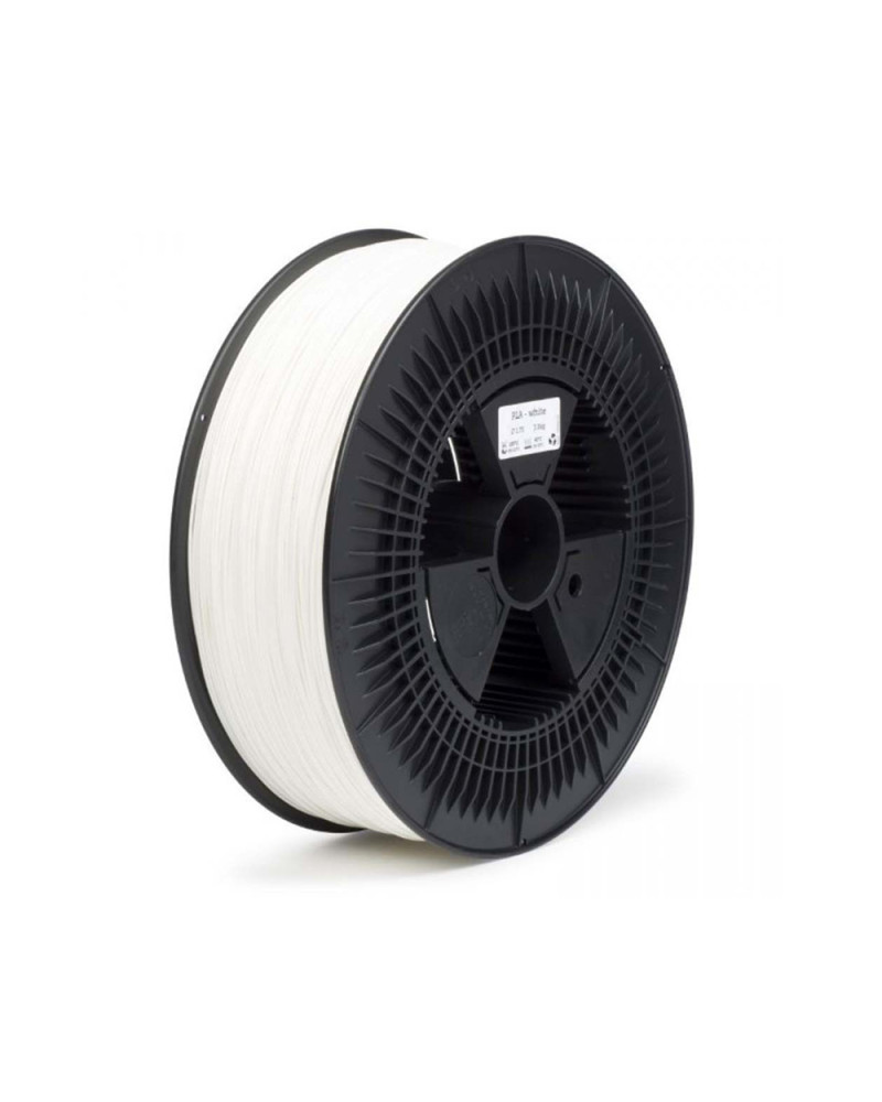 REAL PLA 3D Printer Filament - White - spool of 5Kg - 2.85mm (REFPLAWHITE5000MM3)