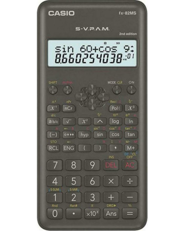 Casio Αριθμομηχανή Επιστημονική FX-82MS 2nd Edition 12 Ψηφίων σε Μαύρο Χρώμα (FX-82MS2ND) (CASFX82MS2ND)