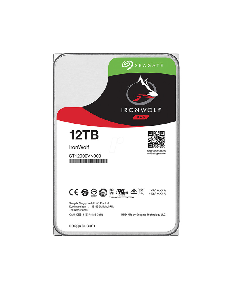 Εσωτερικός Σκληρός Δίσκος SEAGATE 3.5'' 12TB Sata III Ironwolf (ST12000VN0008) (SEAST12000VN0008)