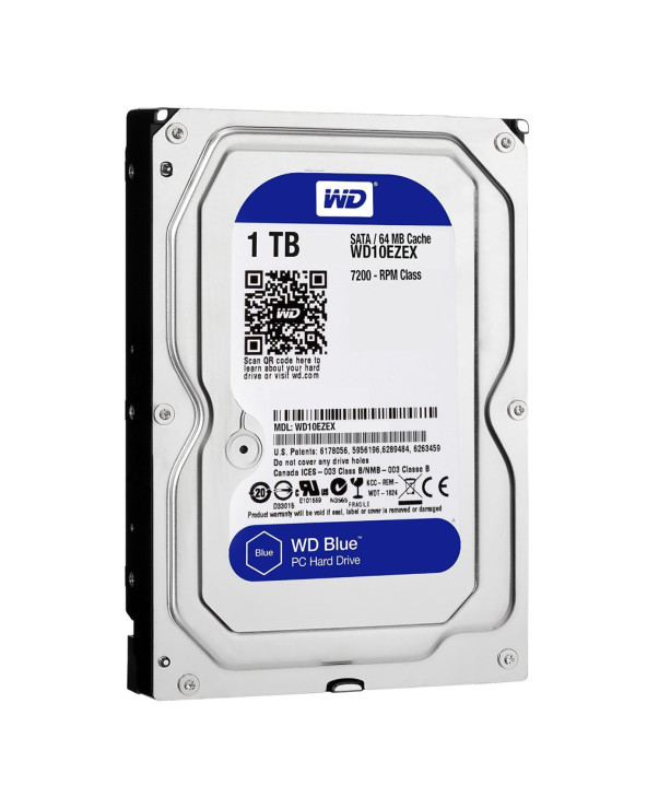 Western Digital Εσωτερικός Σκληρός Δίσκος 1 TB (Blue 3.5") (WD10EZEX)