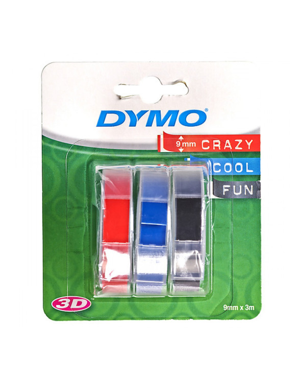 Ταινία Ετικετογράφου DYMO S0847750 Embossing Pack (3 Tapes) - 9mm (Blue/Black/Red) (S0847750) (DYMOS0847750)