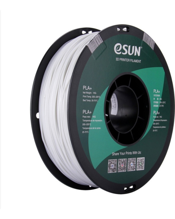 eSUN PLA+ Filament - 1.75mm 1KG | Cool White by DoctorPrint