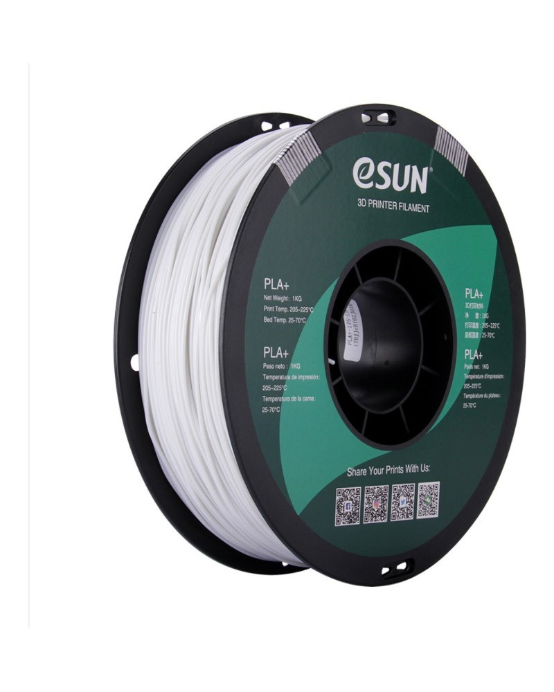 eSUN PLA+ Filament - 1.75mm 1KG | Cool White by DoctorPrint