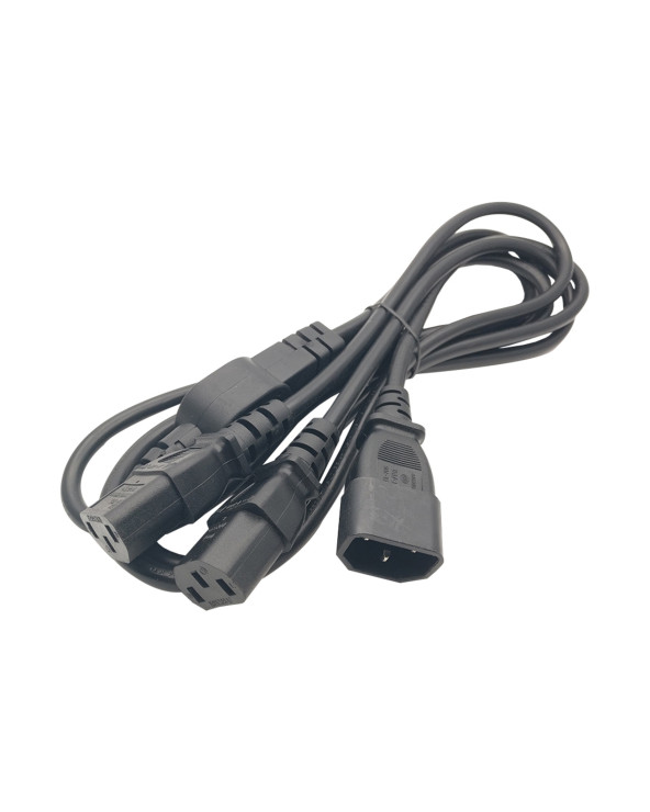 CABLE POWER CORD Y 1MALE-2FEMALE FOR UPS-PC 4M BLACK