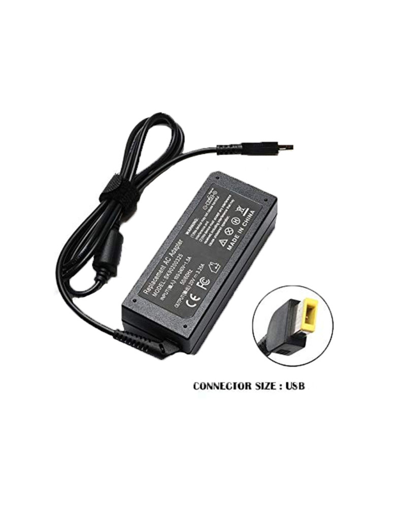 AC ADAPTER REPLACEMENT IBM-LENOVO 20.0V/3.25A/65W (YELLOW SQUARE)