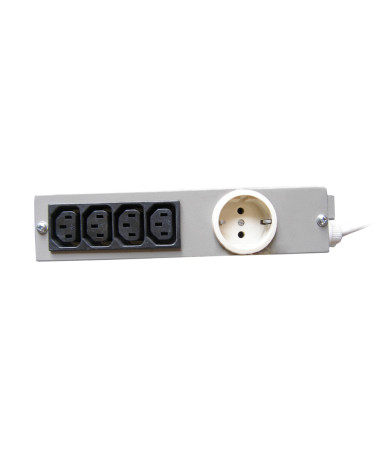 POWERSTRIP KNURR AG  1P SCHUKO,4P C19 VERTICAL GRAY