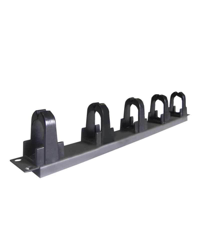 CABLE MANAGER NONAME 1U 5 HOOK GRAY BLACK METAL/PLASTIC