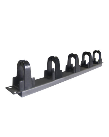 CABLE MANAGER NONAME 1U 5 HOOK GRAY BLACK METAL/PLASTIC