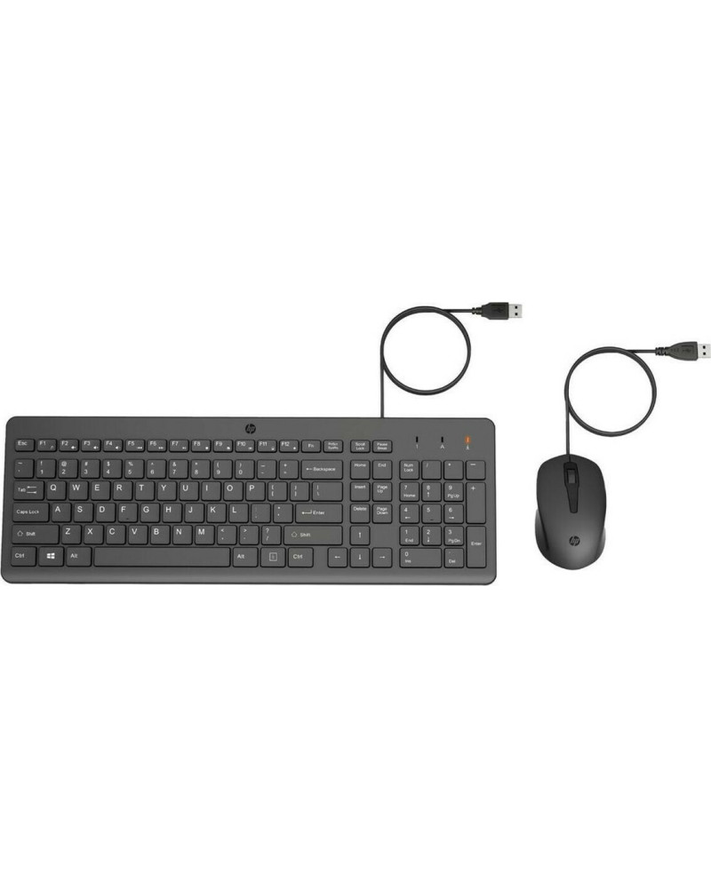 KEYBOARD MOUSE WIRED COMBO HP 150 GREEK NEW