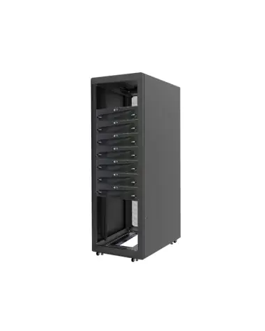 RACK 27U W/DOORS / NO WHEELS/ FRONT DOOR W/PLEXIGLASS