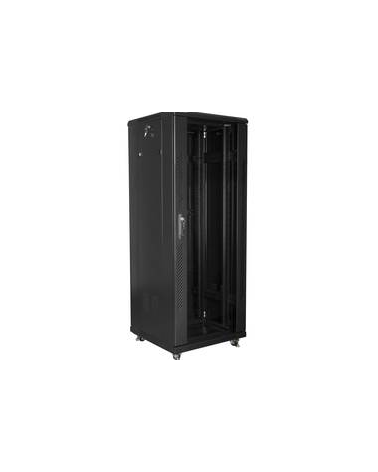 RACK 38U 188X60X90 SUN BLACK WITH WHEELS/MISSING LEFT SIDE/