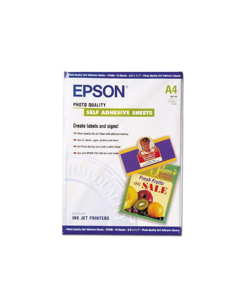 Epson Photo Quality Self Adhesive Paper A4 (10 Sheets) 167gr by DoctorPrint