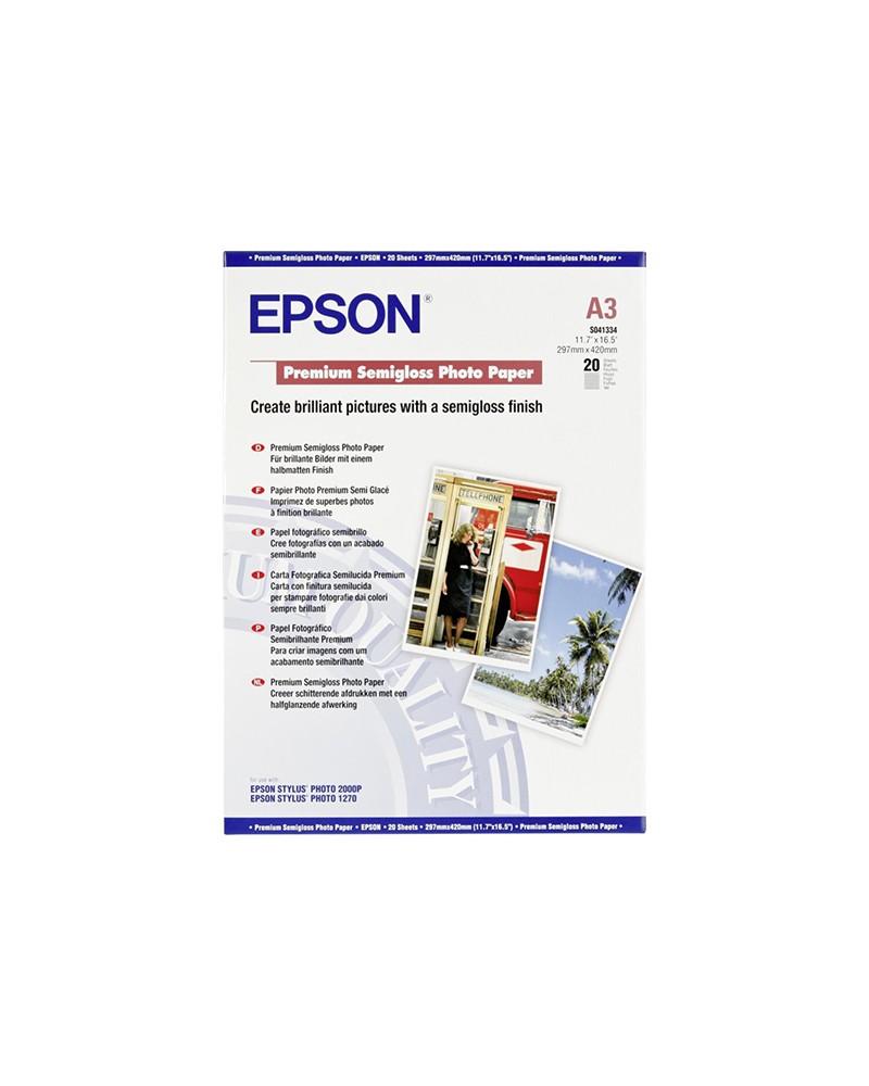 Epson Premium Photo Paper Semi Gloss A3 (20 Sheets) 251gr by DoctorPrint