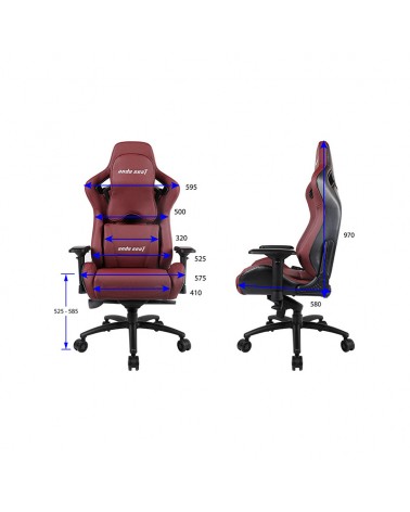 Anda Seat Καρέκλα Gaming Kaiser Premium Carbon Maroon